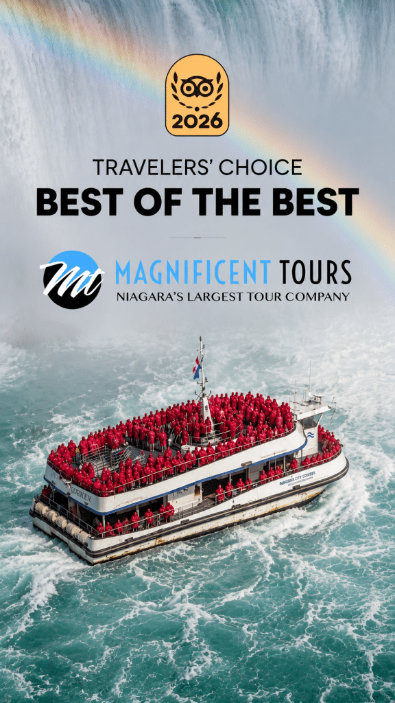 Magnificent Tours Niagara Best Tour named TripAdvisor Best of the Best 2026
